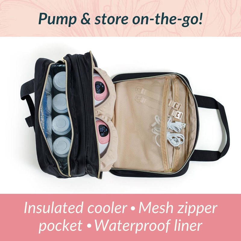 Ameda Universal Breast Pump Travel Bag | Pumping Essentials | Wearable Breast Pump Bag with Cooler | Wearable Breastpump Tote | Breastmilk Cooler - Image 4
